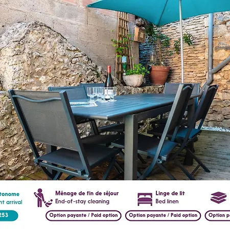 Maison Moderne, En Pierre Avec Terrasse Pour 6 Монтиньяк